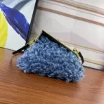 Fendi Baguette Bag Wool Blue