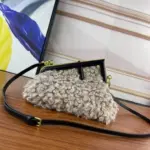 Fendi Baguette Wool Bag Brown
