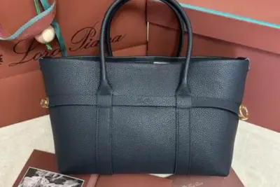 Loro Piana Ghiera Shopper Bag in Black