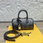 MCM Ella Boston Bag Visetos Black