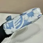 Prada Re-Edition 2006 Embroidered Drill Mini Bag in Paste & White - Image 2