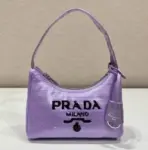 Prada Sequined Re-nylon Mini Bag Purple
