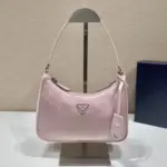Prada Re-Edition Napa Leather Shoulder Bag Pink