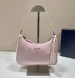 Prada Re-Edition Napa Leather Shoulder Bag Pink