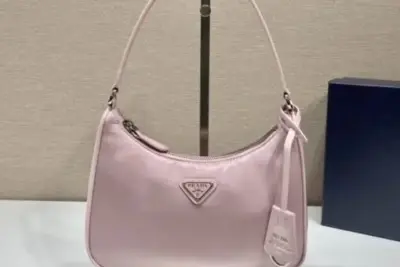 Prada Re-Edition Napa Leather Shoulder Bag Pink