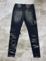 Amiri Distressed Black Skinny Jeans Fade Black - Image 2