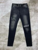 Amiri Distressed Black Skinny Jeans Fade Black