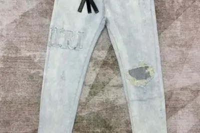 Amiri Distressed Black Skinny Jeans Fade White