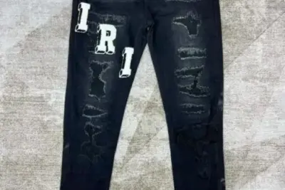 Amiri Varsity Jeans Black