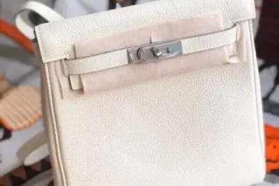 Hermes Kelly Ado Bag Leather White