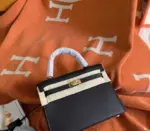 Hermes Kelly Epsom 25cm Bag Leather Black