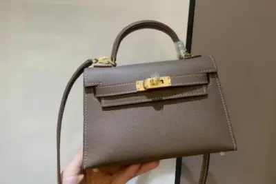 Hermes Kelly Mini 19cm Bag Dark Mole
