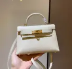 Hermes Kelly Mini 19cm Bag White