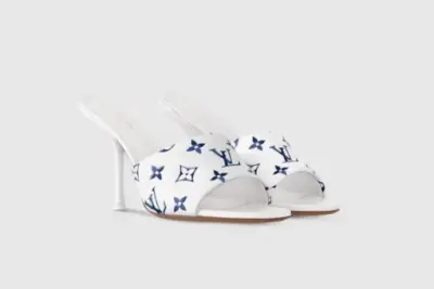 LV 6AM Mule White & Blue