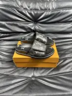 LV Slipper Strap 6AM Flat Mule Black - Image 2