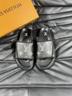 LV Slipper Strap 6AM Flat Mule Black - Image 3