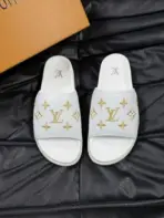LV x Takashi Murakami Slipper 6AM Flat Mule White With Logo - Image 2