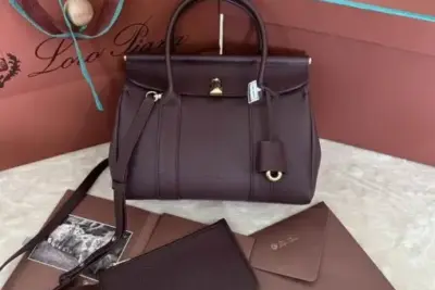 Loro Piana Loom Bag Maroon