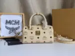 MCM Mini Boston Bag Beige