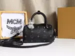 MCM Mini Boston Bag Black