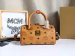 MCM Mini Boston Bag Brown