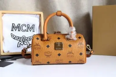 MCM Mini Boston Bag Brown