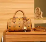 MCM Ella Boston Bag Visetos Brown