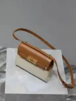 YSL Manhattan Mini Bag Brown & Grey - Image 3