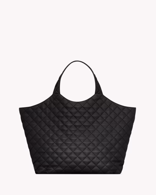 Saint Laurent Icare Quilted Lambskin Leather Bag Black - Image 2