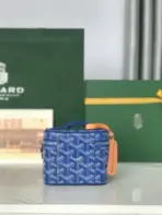 Goyard Muse Nano Vanity Bag Blue Canvas - Image 3