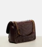 Saint Laurent Niki Medium Shoulder Bag Burgundy Vintage Leather - Image 3