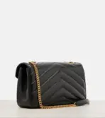 Saint Laurent Loulou Medium Leather Shoulder Bag Black - Image 2