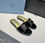 Prada Slipper Black Gold