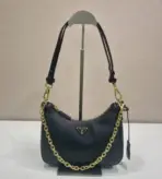 Prada Hobo Bag in Black & Gold