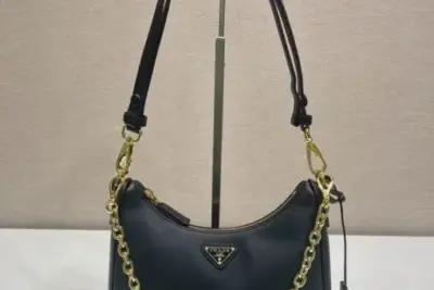 Prada Hobo Bag in Black & Gold