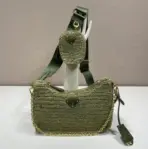 Prada Re-Edition 2005 Crochet Bag Olive Green