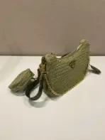Prada Re-Edition 2005 Crochet Bag Olive Green - Image 3
