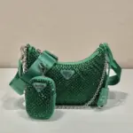 Prada Re-Edition 2005 Satin Shoulder Bag Green