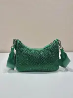 Prada Re-Edition 2005 Satin Shoulder Bag Green - Image 3