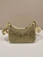 Prada Re-Edition 2005 Satin Shoulder Bag Golden - Image 2