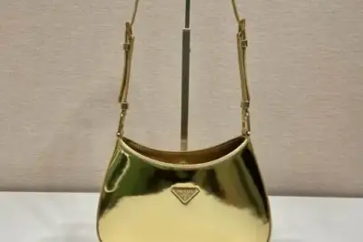 Prada Cleo Shoulder Bag Glossy Golden