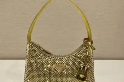 Prada Hobo Bag in Golden Stone