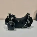 Prada Re-Edition 2005 Nylon Shoulder Bag Black