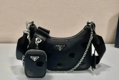 Prada Re-Edition 2005 Nylon Shoulder Bag Black