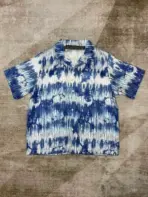 Amiri Tie-Dye Short Sleeved Shirt White/ Blue