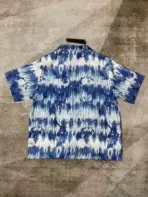 Amiri Tie-Dye Short Sleeved Shirt White/ Blue - Image 2