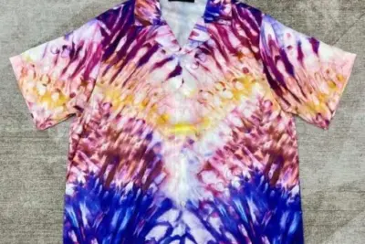 Amiri Tie-Dye Silk Bowling Shirt Multicolour