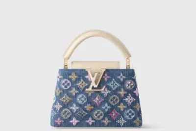 LV Capucines Mini Bag Denim Blue