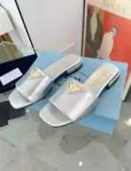 Prada Saffiano patent leather slides grey - Image 2