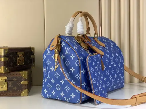 LV Speedy P9 Bandouliere 40 Blue - Image 3
